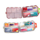 4 PCS Pill Organizer with Medicine Labels 146 x 4 Labels Travel Daily Pill Container Mini Medication Organizer Storage Pill Organizer Travel Essentials Pill Case 7 Day Pill Organizer