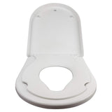 ECOSPA Family Toilet Seat D Shap with Removable Child Seat, Soft Close Quick Release, Easy Top & Bottom Mounting with Adjustable Hinges in White