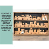 Nativity Advent Calendar Wooden Christmas Vacation Advent Calendar 2024,Jesus Countdown,Christian Holiday Decor, Christ Centered Christmas,Christmas Countdown,Wooden Advent Calendar (1pc)