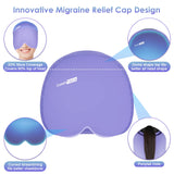 ComfiTECH Migraine Relief Cap, Headache Relief Hat Head Ice Pack with Face Cold Compress for Puffy Eyes, Sinus, Stress and Tension Relief (Medium Lavender)