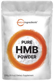 Micro Ingredients Pure HMB Powder, 250 Grams, Powerfully Supports Muscle Stamina, Endurance and Strength, No GMOs and Vegan Friendly