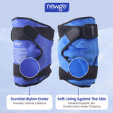 NEWGO XXXL Knee Ice Pack Wrap for Knee Replacement Surgery, Reusable Gel Cold Pack Knee Icing Wrap Around Entire Knee for Knee Injuries, Meniscus Tear, ACL, Swelling - Blue