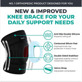 MODVEL ELITE Knee Brace for Women & Men with Side Stabilizers, Patella Gel Pads Brace for Meniscus Tear for Maximum Knee Pain Support - ACL Knee Braces for Running, Workout, Arthritis & Joint Recovery