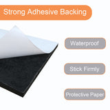 8 Pcs Black Adhesive Foam Padding, Closed Cell Foam Sheet 1/4" Thick 4 Inch X 4 Inch, Neoprene Rubber Pad Self Stick Anti-Slip Adhesive Anti Vibration Foam Pad (4inX 4inX 1/4in, 8)