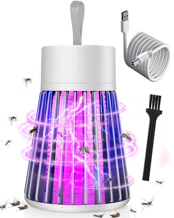 LXPVSA Bug Zapper Indoor,Mosquito Zapper,Rechargeable Indoor Bug Zapper Outdoor,Mosquito Trap,Fly Zapper,Mosquito Killer Portable USB LED for Home Bedroom Outdoor Camping, Gray