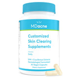 MDacne DIM Skin Clearing Supplements (30 Vegan Capsules) - for Acne Treatment, Estrogen Balance, Hormone Menopause Relief & Bodybuilding, Cruciferous Extract & Bioperine - Dermatologist Formulated