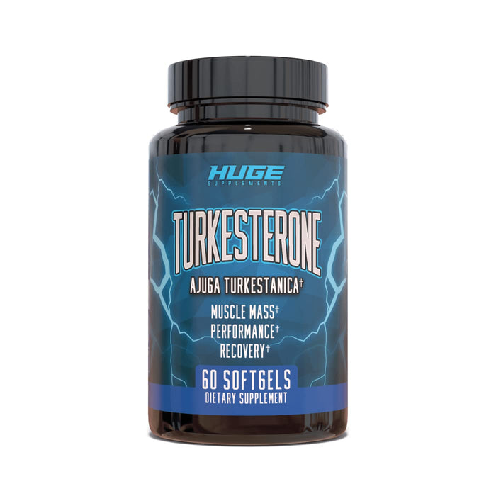 Turkesterone Supplement (500mg) Ajuga Turkestanica Extract, Improve Lean Muscle Mass, Exercise Performance, Improve Muscle Recovery with Our Softgel Absorption Technology (60 Softgels)