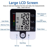 Wrist Blood Pressure Monitor Automatic Wrist Bp Monitor Talking Blood Pressure Cuff for Home Use Adjustable Cuffs for Adult Electronic Digital Large LCD Display with Battery and Carrying Case…