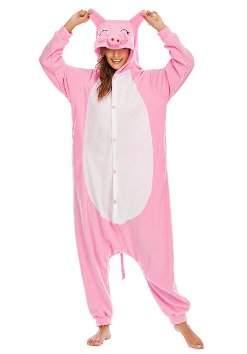 BGOKTA Halloween Animal Onesie Pajamas for Adults Costume Cosplay Homewear One Piece