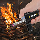 LcFun Rechargeable Lighter, USB C Electric Lighter, Plasma Lighters with LED Battery Display, Waterproof Windproof Lighters, Arc Lighter for Candle, Camping, Survival, Hiking, Outdoor, BBQ, Gas Stove