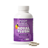 Poop Like a Champion Royal Flush - 60 Colon Sweep Capsules, Digestive Supplement for Detox & Cleanse, Psyllium, Probiotic, Oat, Alfafa Blend