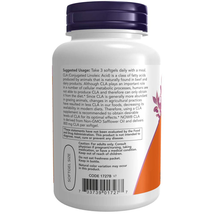 NOW Supplements, CLA (Conjugated Linoleic Acid) 800 mg, Nutritional Oil, 90 Softgels