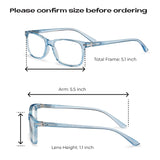 Readerest Blue Light Blocking Reading Glasses (Light Blue, 1.75 Magnification) Computer Eyeglasses With Thin Reflective Lens, Antiglare, Eye Strain, UV Protection, Stylish For Men And Women