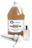 La Almona - Ultimate Glide Massage Oil, 1 Gallon with Dispensing Pump & 4oz Bottle