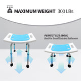 Bcareself Narrow Bathtub Shower Seat for Inside Shower Bath Stool with Arms Shower Stool Shower Chairs for Seniors Elderly Disabled Handicap Height Adjustable Tool-Less Assembly 300lbs