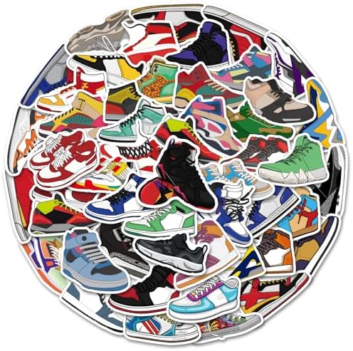 Sneakers Stickers Vinyl Skateboard 50Pcs Cool Stickers no Repeat Stickers Notebook Stickers Guitar Trolley case Stickers Waterproof car Graffiti Stickers The Teen Boys and Girls