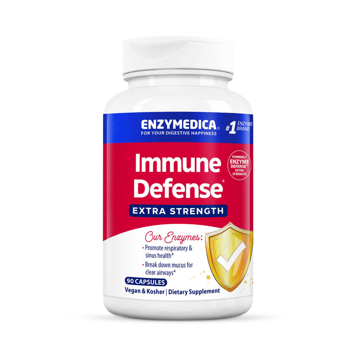 Enzymedica Immune Defense Extra Strength – Proteolytic Enzymes – 90 Capsules – Non-GMO, Gluten-Free, Dietary Supplement