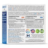 INVIGOFLEX® AMPM - Glucosamine & Chondroitin Sulfate - Turmeric Curcumin - Boswellia Serrata (Non GMO) for Knees, Hands, Back and Hip 24 - Hour Premium Joint Supplement