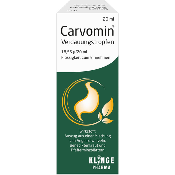 Carvomin digestive drops, 20 ml solution