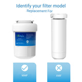 EcoAqua EFF-6013A Refrigerator Water Filter, Replacement for GE® MWF Smart Water, MWFA, MWFP, GWF, GWFA, 46-9991, HDX FMG-1, WFC1201, GSE25GSHECSS, PC75009, RWF1060, 3 Filters