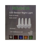 REMINDA 4 Pack Night Light Lamp with Dusk to Dawn Sensor, Plug in, Blue Led Night Light