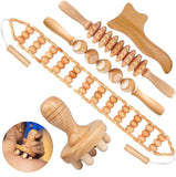 TUOSTPY 5PCS Maderoterapia Kit Wood Therapy Massage Tools for Body Shaping, Lymphatic Drainage Tool for Body Shaping Anti-Cellulite Muscle Release