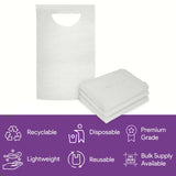 ProHeal Tie Back Disposable Adult Bibs 100 Pack -Absorbent Tissue Front, Water Resistant