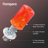 Hompavo 【Upgraded LED Flame Light Bulbs, 4-Mode Flickering Light Bulbs with Upside Down Effect, E26/E27 Flame Bulb for Halloween Christmas Party Indoor and Outdoor Home Decoration - 2 Red