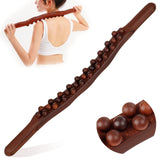 Guasha Wood Stick Tools Wood Therapy Massage Tools for Body Shaping,31 Beads Back Massage Roller Stick,Lymphatic Drainage Massager for Body Shaping (31beads)