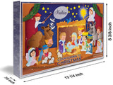 Madelaine Christmas Pageant Christmas Countdown Advent Calendar Filled With 24 Milk Chocolates Bite-Sized - 2 Pack of Chocolates - 8oz Wrapped in Foil