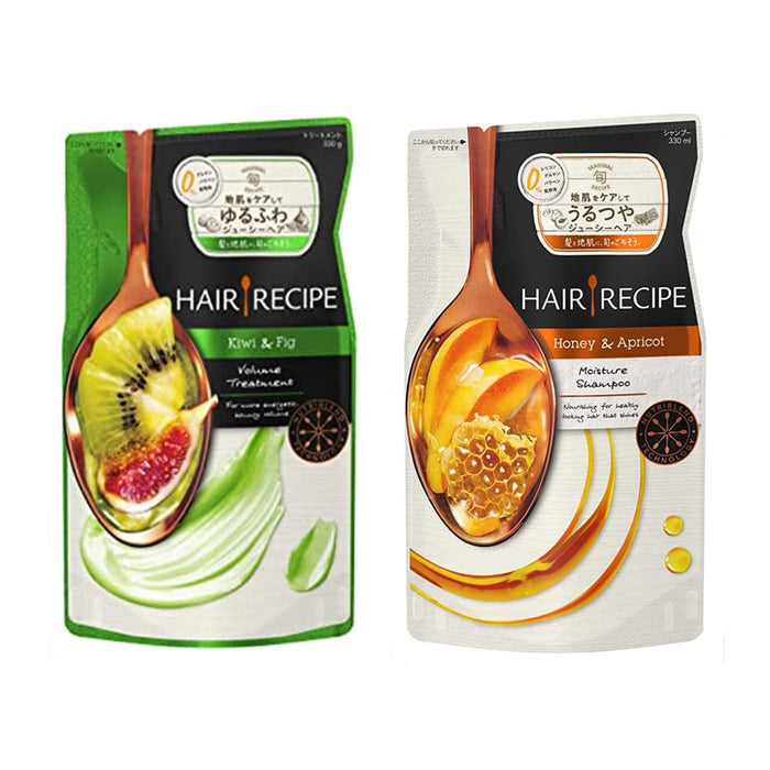 HAIR RECIPE Kiwi Empowered Volume Recipe Shampoo + Conditioner Refill Set