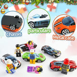 Advent Calendar 2024,Cars 24 Days Christmas Countdown Toys Set, 8 Holiday-Themed Cars And Accessories with Playmat, Gift & Toys for Kids 3 Years Old & Older