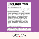 Crystal Star Fibro Defense, 150 Capsules - Breast & Uterine Health Between Periods - Natural Herbal Supplement Caps for Women - Vegetarian, Non GMO