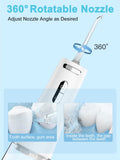 Truefloss Cordless Water Dental Flosser, 4 Modes 5 Jet Tips Replacement, IPX7 Waterproof,300ML Removable Water Tank Powerful Battery &Type-C Charge Oral Irrigator for Business Travel