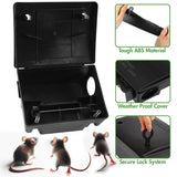 Large Rat Bait Stations 2 Pack Effective Mouse Bait Station for Home Garden and Outdoors. This Rodent Bait Station Keeps Children and Pets Safe (Bait is not Included)