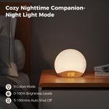 HOUSBAY Sunrise Alarm Clock Sound Machine, Wake Up Light- Soothing Sleep Sounds, Gentle Sunrise Alarm, Dimmable Night Light, Digital Clock & White Noise for Sleeping, Bedroom (Full Wooden Tone)