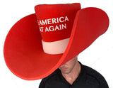 Pee-Litical Targets Giant MAGA Hat Trump 2024 Save America Hat Donald Trump Make America Great Again Adult Foam Unisex one Size fits Cowboy hat Red