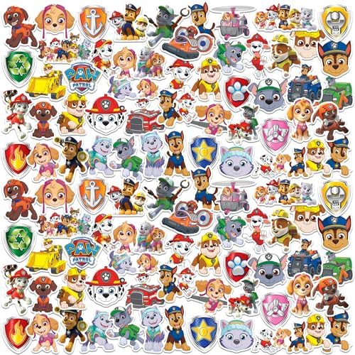 Paw Patrol Variety 100ct Vinyl Large Deluxe Stickers Variety Pack - Laptop, Water Bottle, Scrapbooking, Tablet, Skateboard, Indoor/Outdoor
