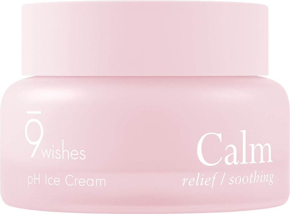 [9 wishes] Calm pH Ice Cream 1.7Fl. Oz, Soothing Cream After Sun Care - COOL DOWN - Sunburn Relief - Calm Irritated Senstive Skin Sunburn