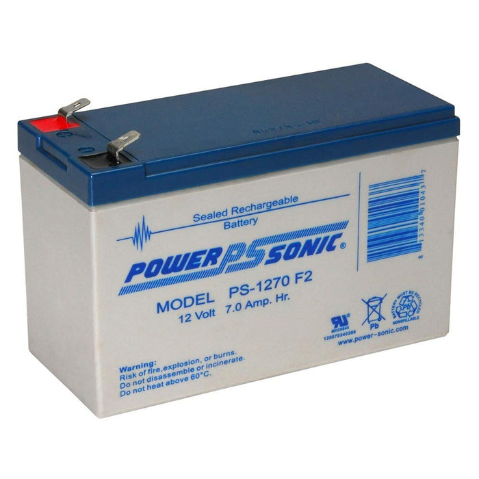 Powersonic 12V 7AH UPS Battery Replaces Vision CP1270 F2 CP 1270 F2 MK ES7-12 T2