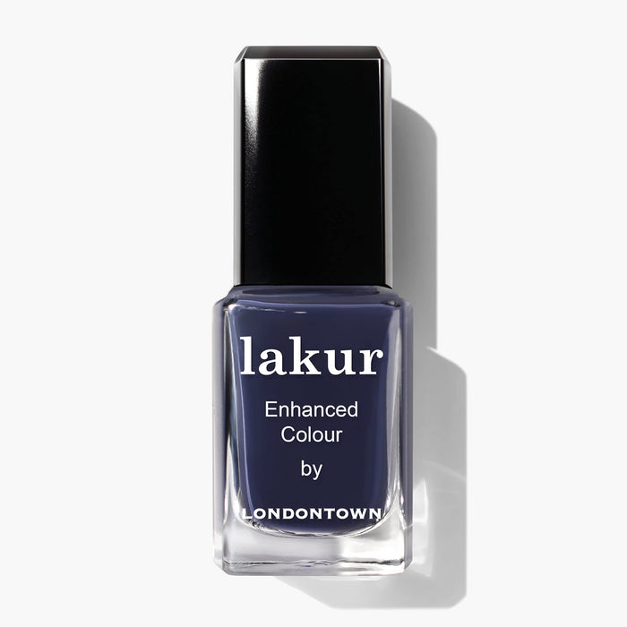 LONDONTOWN Indigo Blue Glossy Nail Polish, Midnight Kiss lakur, Vegan Chip-Resistant Long-Lasting Nail Lacquer, 40 fl oz