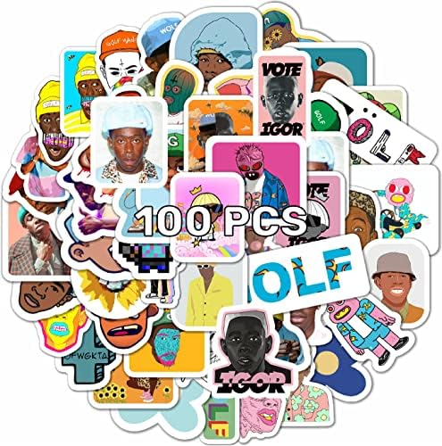BulbaCraft 100 Pcs Stickers - Cherry, Odd, American Rapper - Rap, Hip Hop, Music Stickers for Laptop, Guitar, Rap Gifts
