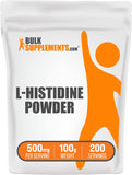 BulkSupplements.com L-Histidine Powder - L-Histidine Base - Histidine Supplement - L Histidine 500mg - Immune Support Supplement - Amino Acids Supplement - 500mg per Serving (100 Grams - 3.5 oz)