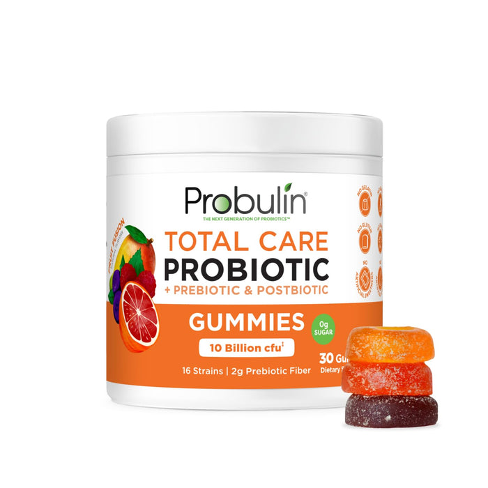 Total Care Probiotic + Prebiotic + Postbiotic Gummies - Fruit Fusion 30ct