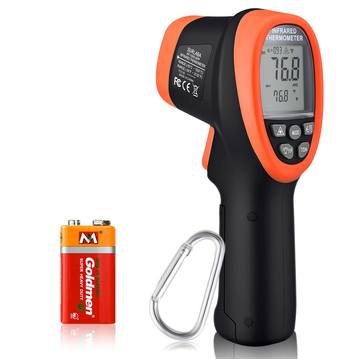 SURLABA Infrared Thermometer with Bluetooth, High Temp Thermometer Pyrometer IR Temperature Gun -58℉- 2732℉ (-50℃ to 1500℃),30:1 Distance Spot Ratio, Dual Laser and Flashlight（NOT for Human）