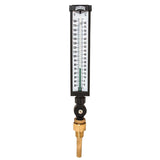 Winters TIM Series Dual Scale Aluminum Industrial 9IT Thermometer, 3-1/2" Stem, 3/4" NPT with Thermowell, 30-180 F/C Range