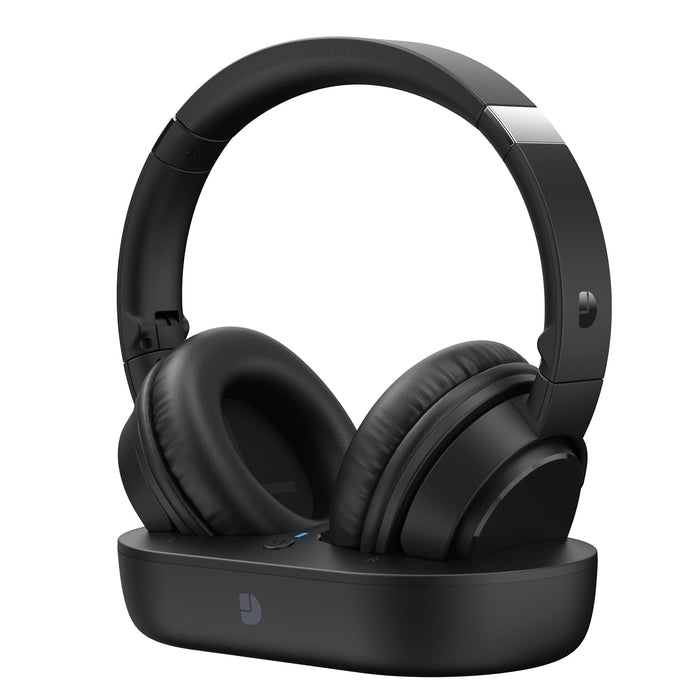 Dytole Wireless Headphones for TV, TV Headphones Wireless for Seniors, Multi-Function Transmitter Charging Base, Audio Sync, 65Hrs Worktime, Birthday for The Elderly & Parents