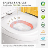 Fabulas Sitz Bath for Toilet Hemorrhoids Postpartum Care, Perineal Soaking Bath Over The Toilet Seat, Collapsible Sitz Basin with Flusher for Vaginal Anal Inflammation Treatment, Yoni Steam Seat