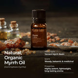 Gya Labs Myrrh Essential Oil Organic for Skin - 100% Natural Myrrh Essential Oils Organic for Diffuser - Organic Myrrh Essential Oil for Hair, Candle Making & Massage (0.34 fl oz)
