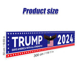 Trump Banner, 118.11x19.69 Inch Trump 2024 Banner Fence Large Trump Banners and Signs 2024 Save America with All Strength Banner Trump Flags Trump Signs for Yard Garden Outdoor Decor (Blue)